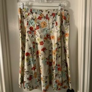 CAbi #475 Palapa Dolly A-Line Floral Swing Skirt